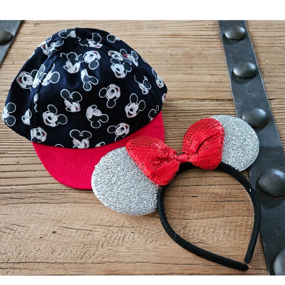 Mickey Mouse Hat and Minnie Mouse Ears New